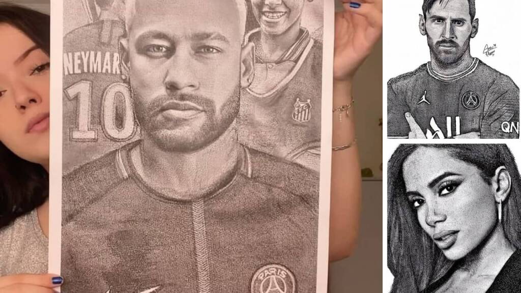 Moradora de Jundiaí faz sucesso na internet desenhando famosos apenas com palavras