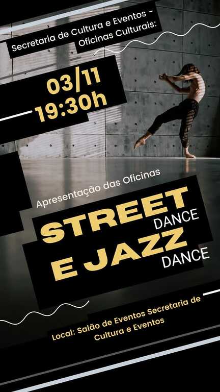 Ritmo e Movimento: Apresentação das Oficinas de Jazz e Street Dance em Louveira no sábado (03/11)